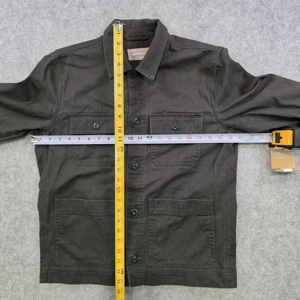 Everlane Jacket Mens Small Black Cotton Chore Utility Field‎ Pockets Workwear